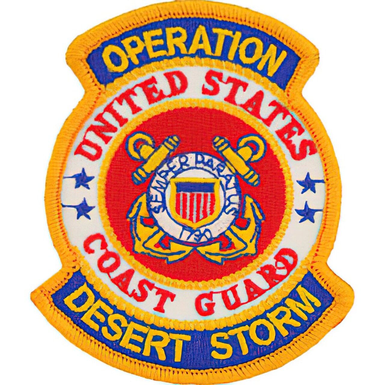 Eagle Emblems Patch-Operation Destert Storm, US Coast Guard (4-3/16")